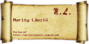 Marity László névjegykártya