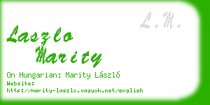 laszlo marity business card
