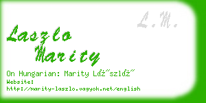 laszlo marity business card